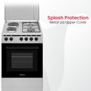 NOBEL Gas & Electric Cooker Silver 50x50 2 Gas Burners 2 Hot Plate NGC5200S