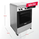 NOBEL Gas & Electric Cooker Silver 50x50 3 Gas Burners NGC5300S