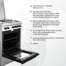 NOBEL Gas & Electric Cooker Silver 50x50 3 Gas Burners NGC5300S