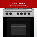 NOBEL Gas & Electric Cooker Silver 50x50 3 Gas Burners NGC5300S