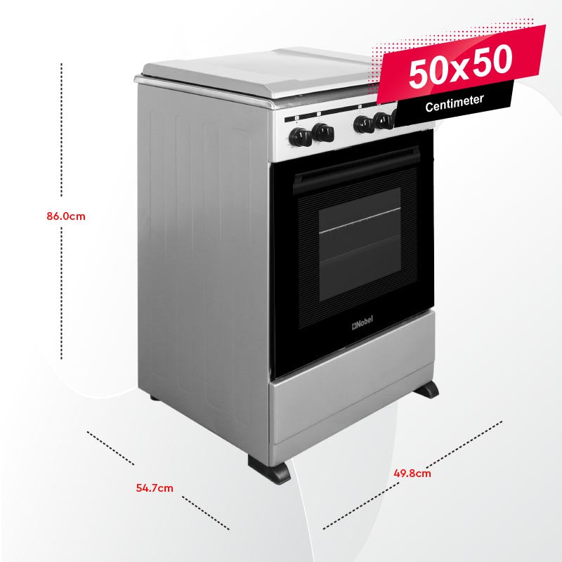 Nobel Electric Cooker Silver 50X50 Hotplate Electric Oven NGC5400S