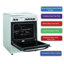 Nobel Gas & Electric Cooker Silver 60X60 2 Gas Burners NGC7222