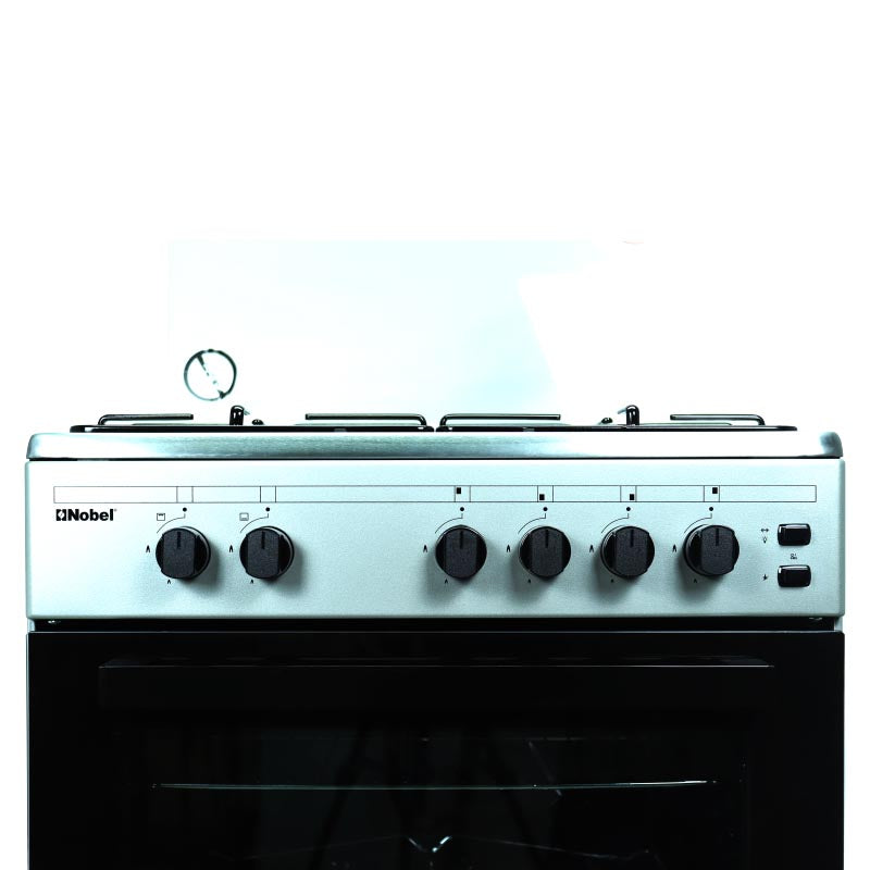 Nobel Gas Cooker 4 Burners Silver Color 60 X 55 NGC7406