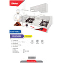 Nobel Gas Stove Stainless Steel Brass Auto Ignition Double Burner NGT2004