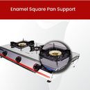 Nobel Gas Stove Stainless Steel Brass Glass Top Auto Ignition Tripple Burner NGT3001