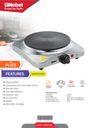Nobel Portable Hot Plate 1000W White Color NHP401SS