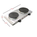 Nobel Hot Plate 2500W Double Silver Color NHP402SS