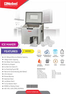 Nobel Ice Cube Maker Silver 20-30Kg 3L Water Tank Capacity NIM30