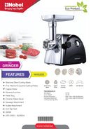 Nobel Meat Grinder White Color 1800W NMG205