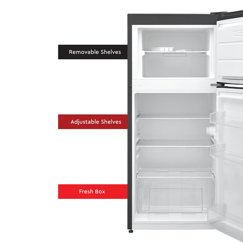 Nobel Refrigerator Double Door Black Inox 168 Liters NR200ST