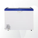 Nobel Sliding Door Freezer White 275L Curved Glass NSC395