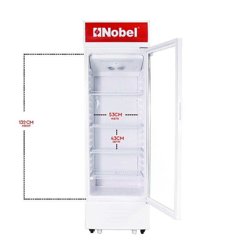 NOBEL Upright Chiller - Single Door White 338 Litre   NSF400