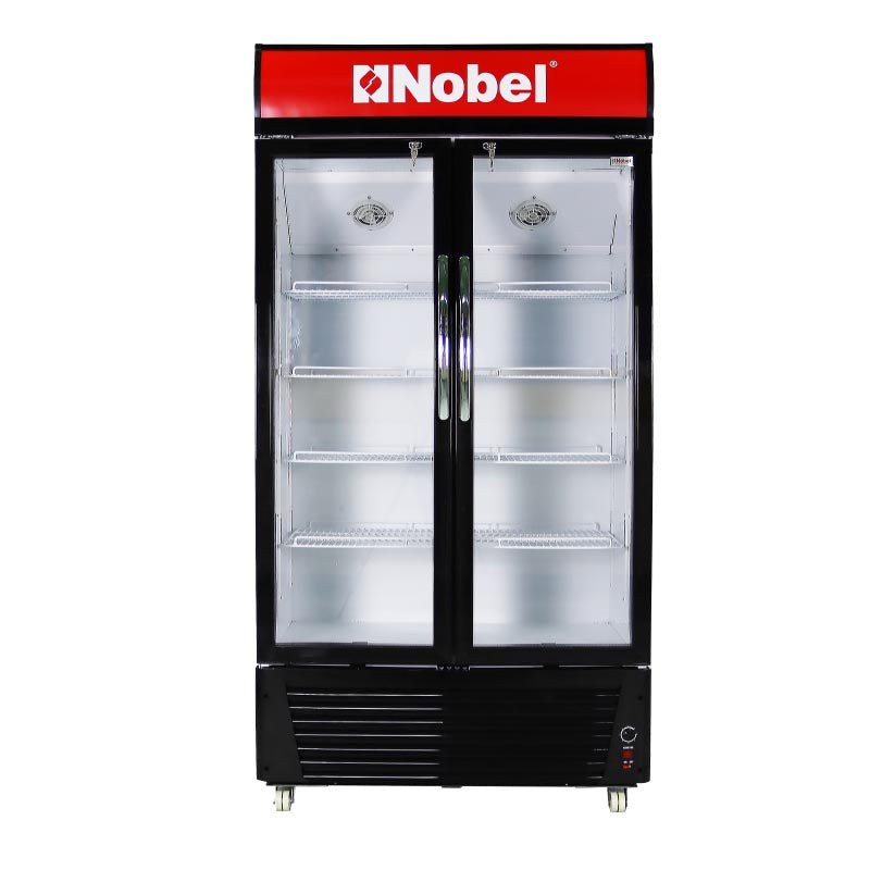 Nobel Showcase Chiller Black 650 Liters Hinge Door Light Box Lock & Key NSF800