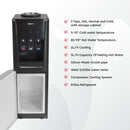Nobel 3 Tap Top Load Water Dispenser Black and Silver NWD1607