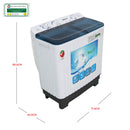 Nobel Twin Tub Semi Auto Washer White 6.5 Kgs NWM600RH