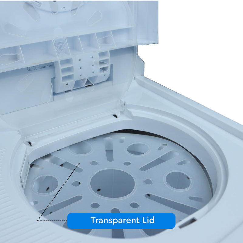 Nobel Twin Tub Semi Auto Washer White 7 Kg Twin Tub NWM8001