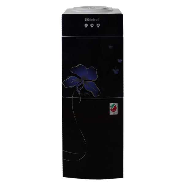 NOBEL Water Dispenser Free Standing Glass Black Cabinet NWD2100G