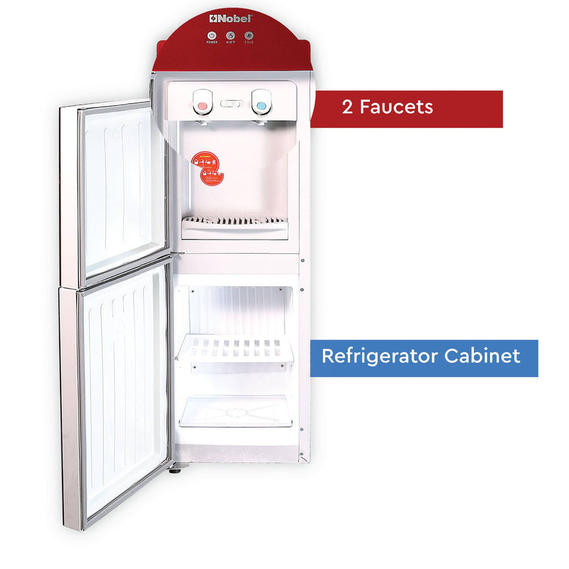 Nobel Water Dispenser Free Standing Glass Red Refrigerator NWD2200G